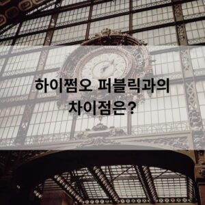 하이쩜오 퍼블릭과의 차이점은?